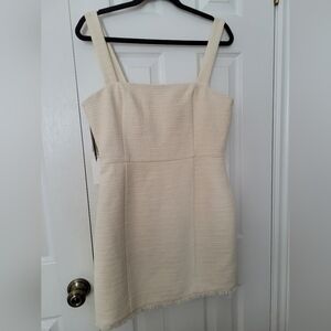 Elegant Cream Sleeveless Dress